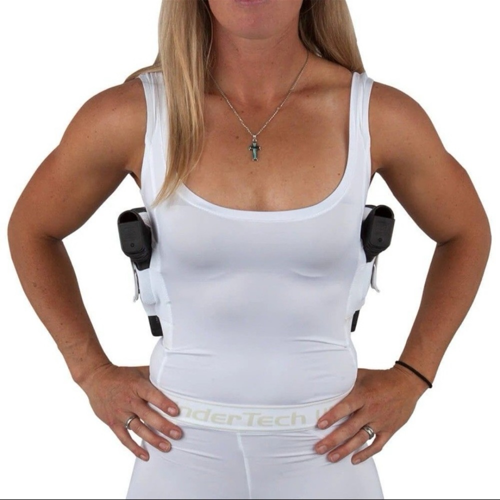 Woman’s UnderTech White Concealed Carry Holster Tank size small